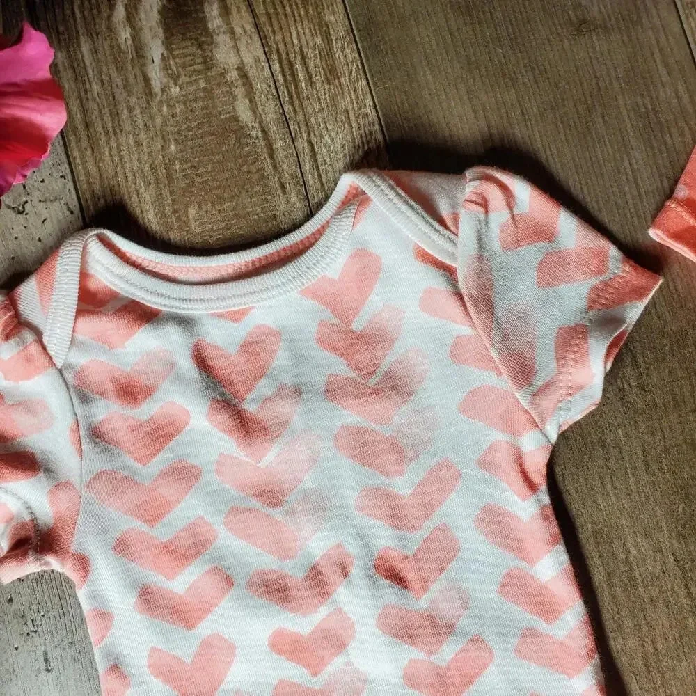 Cloud Island Baby Girl 4 Piece Flamingo Coral Pink Set Size 3-6M NWOT